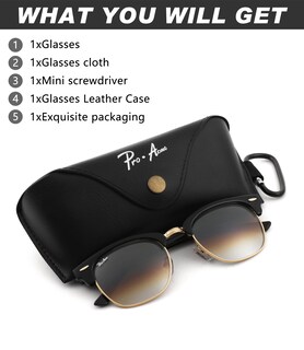 Foto 2 | Foto 2 | Gafas De Sol Pro Acme Cuadradas Semi-aro Con Lentes De Vidrio 100% - Venta Internacional.