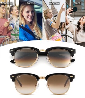 Foto 5 | Foto 5 | Gafas De Sol Pro Acme Cuadradas Semi-aro Con Lentes De Vidrio 100% - Venta Internacional.