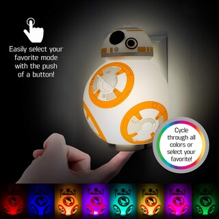 Foto 2 | Foto 2 | Sensor Led Que Cambia De Color Con Luz Nocturna Star Wars Bb-8 - Venta Internacional.