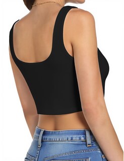 Foto 5 | Foto 5 | Top Corto Sin Mangas Con Tirantes Auruza Para Mujer Negro - Venta Internacional.