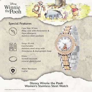 Foto 4 | Foto 4 | Reloj Elegante Disney Winnie The Pooh Para Mujer - Venta Internacional.