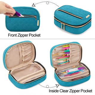 Foto 3 | Foto 3 | Estuche Organizador De Agujas De Crochet Yarwo Para Viaje En Color Verde Azulado - Venta Internacional.