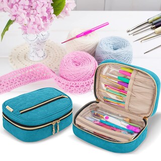 Foto 7 | Foto 7 | Estuche Organizador De Agujas De Crochet Yarwo Para Viaje En Color Verde Azulado - Venta Internacional.