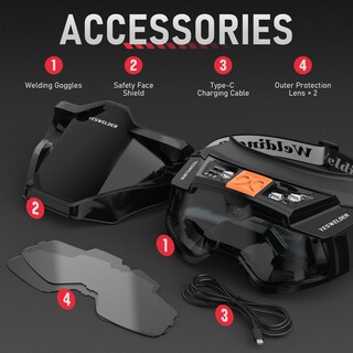 Foto 6 | Foto 6 | Gafas De Soldadura Con Máscara Yeswelder Luz Led De Oscurecimiento Automático - Venta Internacional.