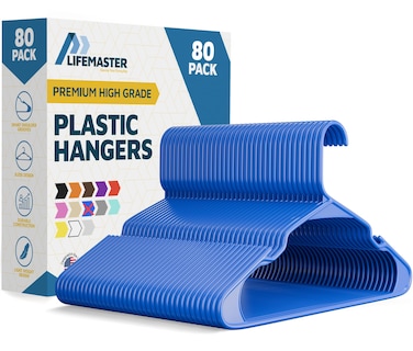 Foto 1 | Foto 1 | Perchas De Plástico Resistente Lifemaster Azul X80 - Venta Internacional.