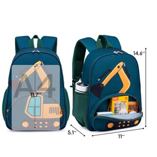 Foto 3 | Foto 3 | Set De Mochila Btoop Excavadora 38x28x14 Cm Con Lonchera - Venta Internacional.