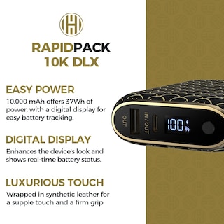 Foto 2 | Foto 2 | Power Bank Halo Rapidpack 10k Dlx Usb Y Usb-c 10 000mah Negro - Venta Internacional.