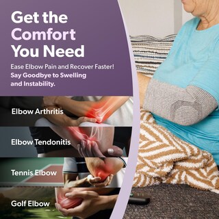 Foto 6 | Foto 6 | Manga De Compresión Braceability Para Codo Con Tendinitis Gris Talla M - Venta Internacional.