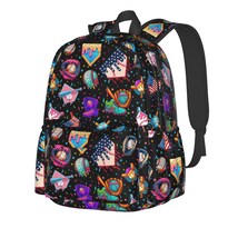 Mochila Baseball Drip Ice Cream 17 Pulgadas Impermeable Negra - Venta Internacional.