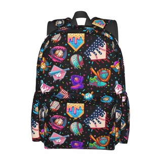 Foto 2 | Foto 2 | Mochila Baseball Drip Ice Cream 17 Pulgadas Impermeable Negra - Venta Internacional.