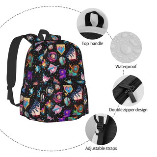 Foto 7 | Foto 7 | Mochila Baseball Drip Ice Cream 17 Pulgadas Impermeable Negra - Venta Internacional.