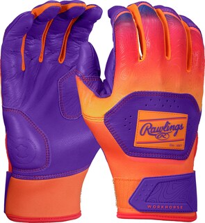 Foto 1 | Foto 1 | Guantes De Bateo De Béisbol Rawlings Workhorse Funburst Morado/naranja - Venta Internacional.