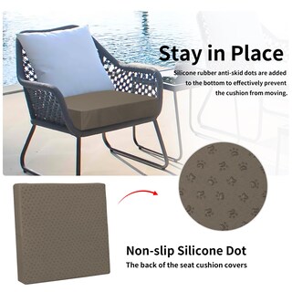 Foto 4 | Foto 4 | Fundas De Cojines Para Patio Impermeables Fácil De Usar 60x60x10 Cm Paquete De 2 - Venta Internacional.