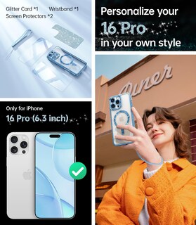 Foto 6 | Foto 6 | Funda Meifigno Para Iphone 16 Pro De 6 3 Pulgadas Con Magsafe Y 2 Protectores - Venta Internacional.