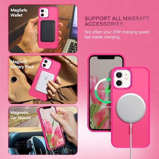 Foto 2 | Foto 2 | Funda Magnética Bentoben Para Iphone 12/12 Pro 6.1 Rosa Fucsia - Venta Internacional.