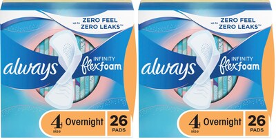 Foto 1 | Foto 1 | Toallas Sanitarias Always Infinity Flexfoam Talla 4 Para Noche X26 - Venta Internacional.