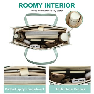 Foto 7 | Foto 7 | Bolsa Tote Para Laptop Btoop Para Mujer Para Trabajo De 15.6 Pulgadas En Lona - Venta Internacional.