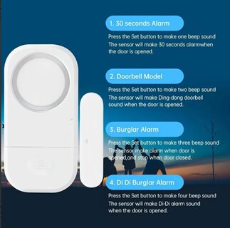 Foto 4 | Foto 4 | Sensor Para Puertas Alarma Fuerte 5 Piezas Para Casa Modelo Blanco