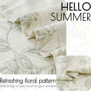 Foto 3 | Foto 3 | Cortinas De Cocina De Lino Con Estampado Floral Jinchan 60x60 Cm 2 Paneles - Venta Internacional.