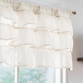 Foto 1 | Foto 1 | Cortina Con Volantes Valance Jinchan De Lino Cruzado Con Textura Slub 50x45 Cm - Venta Internacional.