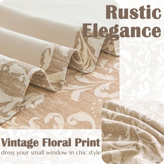 Foto 4 | Foto 4 | Cortina De Quiebravista Jinchan Vintage Floral 40x130 Cm Taupe - Venta Internacional.