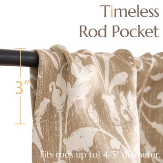 Foto 6 | Foto 6 | Cortina De Quiebravista Jinchan Vintage Floral 40x130 Cm Taupe - Venta Internacional.