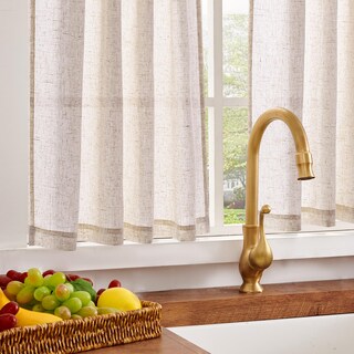 Foto 4 | Foto 4 | Cortinas Jinchan De Lino Con Pliegues Pinzados 66x76 Cm 2 Paneles Beige - Venta Internacional.