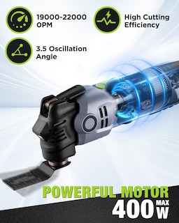 Foto 4 | Foto 4 | Multiherramienta Oscilante Workpro De 400 W Y 6 Velocidades Con Cable Y 22 Acc - Venta Internacional.