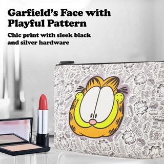 Foto 3 | Foto 3 | Bolsa De Maquillaje Garfield Para Mujer Pequeña Organizador De Cosméticos Para Viajes - Venta Internacional.