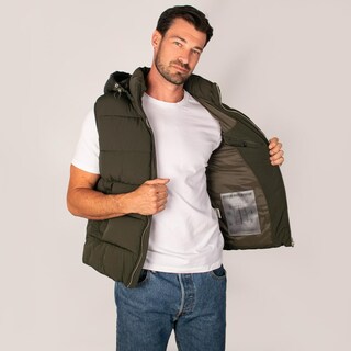 Foto 3 | Foto 3 | Chaleco Capitonado Para Hombre Con Gorro Desmontable Greenlander Verde