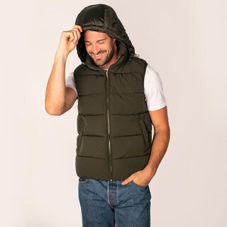 Foto 7 | Foto 7 | Chaleco Capitonado Para Hombre Con Gorro Desmontable Greenlander Verde