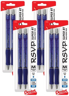 Foto 1 | Foto 1 | Bolígrafo Pentel Rsvp Super Rt 1.0mm Tinta Azul Paquete De 2 - Venta Internacional.