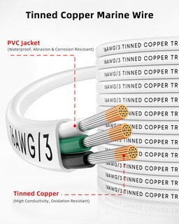 Foto 2 | Foto 2 | Cable Marino Naoevo Calibre 16 16/3 Triplex 16 Awg 30 48 M - Venta Internacional.