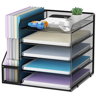 Foto 1 | Foto 1 | Organizador De Escritorio Marbrasse Bandeja Para Cartas De 5 Niveles Negro - Venta Internacional.