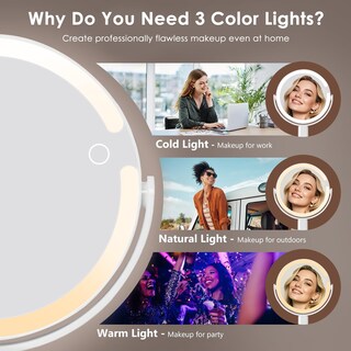 Foto 4 | Foto 4 | Espejo De Maquillaje Iluminado Recargable Con Aumento 1x/10x Y Luz Led - Venta Internacional.