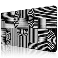 Tapete De Escritorio Icasso Negro Grande Para Ratón 90x40 Cm Antideslizante - Venta Internacional.