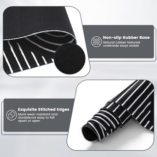 Foto 4 | Foto 4 | Tapete De Escritorio Icasso Negro Grande Para Ratón 90x40 Cm Antideslizante - Venta Internacional.