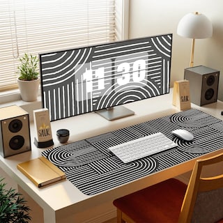 Foto 7 | Foto 7 | Tapete De Escritorio Icasso Negro Grande Para Ratón 90x40 Cm Antideslizante - Venta Internacional.