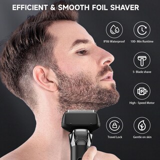 Foto 2 | Foto 2 | Afeitadora Eléctrica De Lámina Genérica 2408negra Recargable Para Hombres - Venta Internacional.