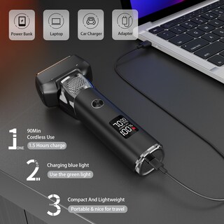 Foto 4 | Foto 4 | Afeitadora Eléctrica De Lámina Genérica 2408negra Recargable Para Hombres - Venta Internacional.