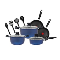 Batería De Cocina T-fal Expert Chef 12 Piezas Azul