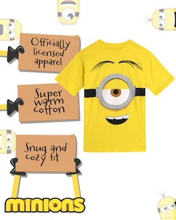 Foto 2 | Foto 2 | Camisetas Minions Kevin Stuart Bob Para Niños 2 Paquetes Tallas 2t-16 - Venta Internacional.