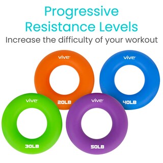 Foto 2 | Foto 2 | Anillo De Agarre Para Fortalecer Las Manos Vive (paquete De 4) De Silicona - Venta Internacional.