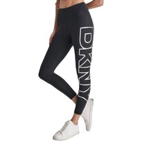 Legging Performance Para Mujer Dkny Negro/plateado Talle L - Venta Internacional.