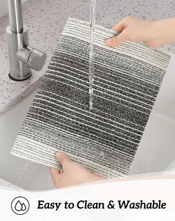 Foto 4 | Foto 4 | Set De 8 Individuales Leetaltree Negro Con Blanco Tejidos En Pvc - Venta Internacional.