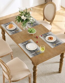 Foto 6 | Foto 6 | Set De 8 Individuales Leetaltree Negro Con Blanco Tejidos En Pvc - Venta Internacional.