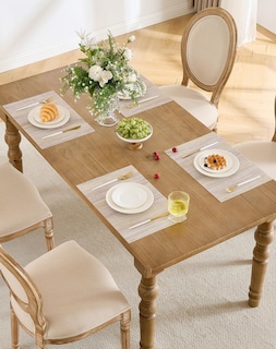 Foto 4 | Foto 4 | Set De Individuales Leetaltree Beige Acero Claro Con Amarillo X6 - Venta Internacional.