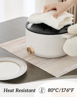 Foto 5 | Foto 5 | Set De Individuales Leetaltree Beige Acero Claro Con Amarillo X6 - Venta Internacional.