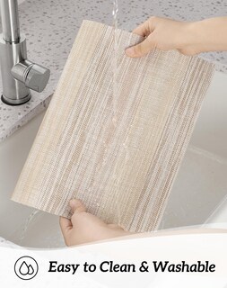 Foto 6 | Foto 6 | Set De Individuales Leetaltree Beige Acero Claro Con Amarillo X6 - Venta Internacional.