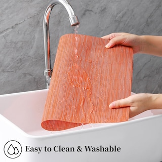 Foto 4 | Foto 4 | Placemats Leetaltree Naranja Juego De 6 Resistentes Al Calor Y Antideslizantes - Venta Internacional.